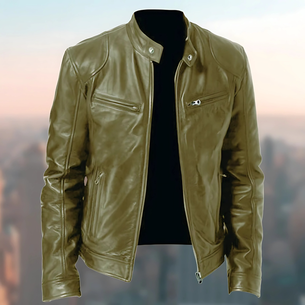 Men’s Classic Leather Biker Jacket