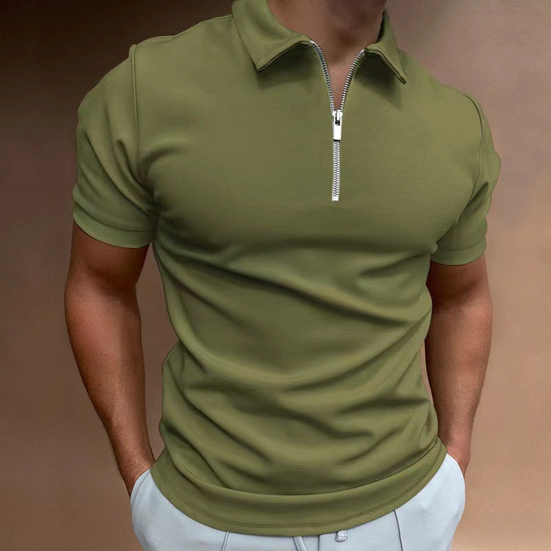 Men’s Zip-Up Polo Shirt