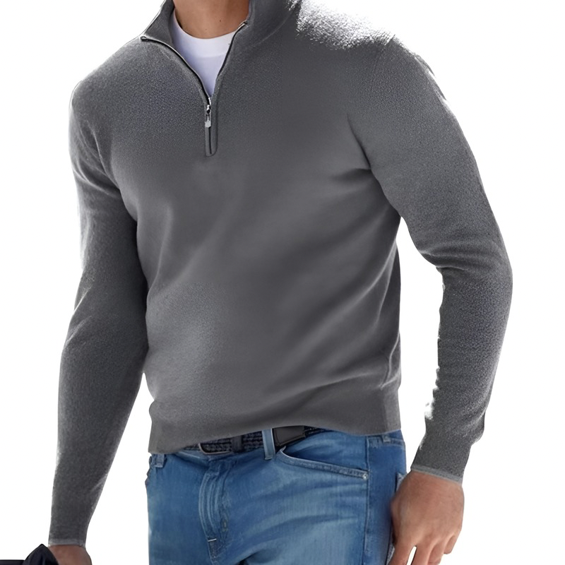 Men’s Classic Quarter-Zip Knitted Sweater