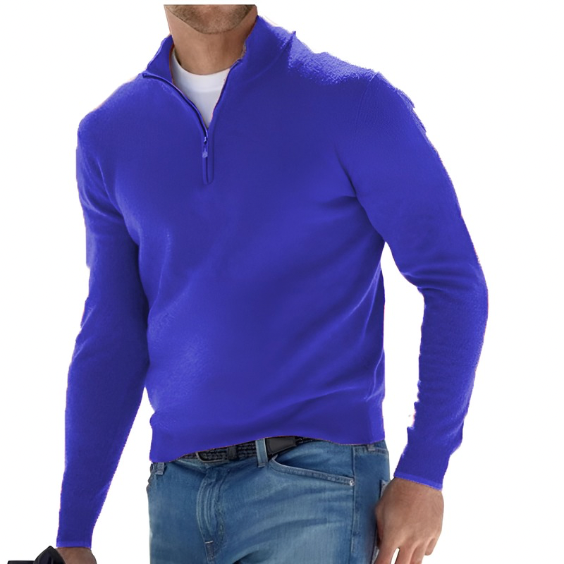 Men’s Classic Quarter-Zip Knitted Sweater