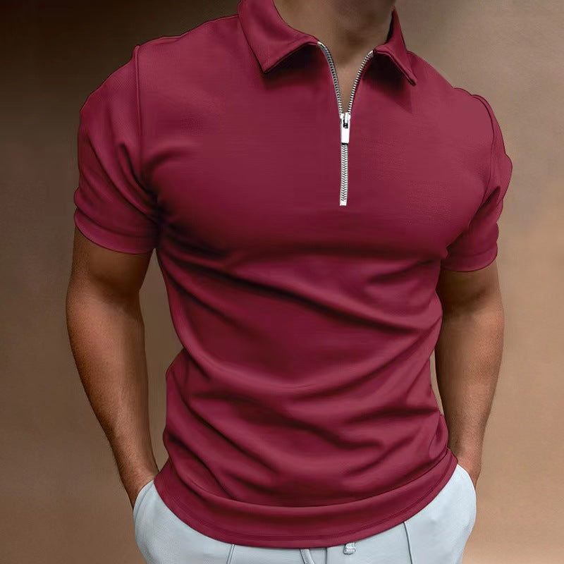 Men’s Zip-Up Polo Shirt