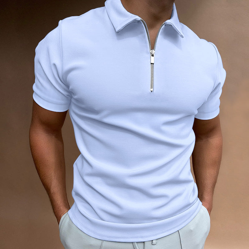 Men’s Zip-Up Polo Shirt