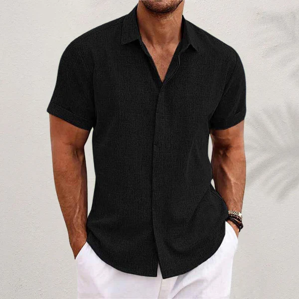 Liam - Men’s Classic Short-Sleeve Linen Shirt