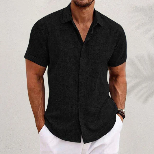 Liam - Men’s Classic Short-Sleeve Linen Shirt