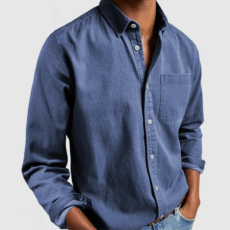 Men’s Casual Long Sleeve Cotton Shirt