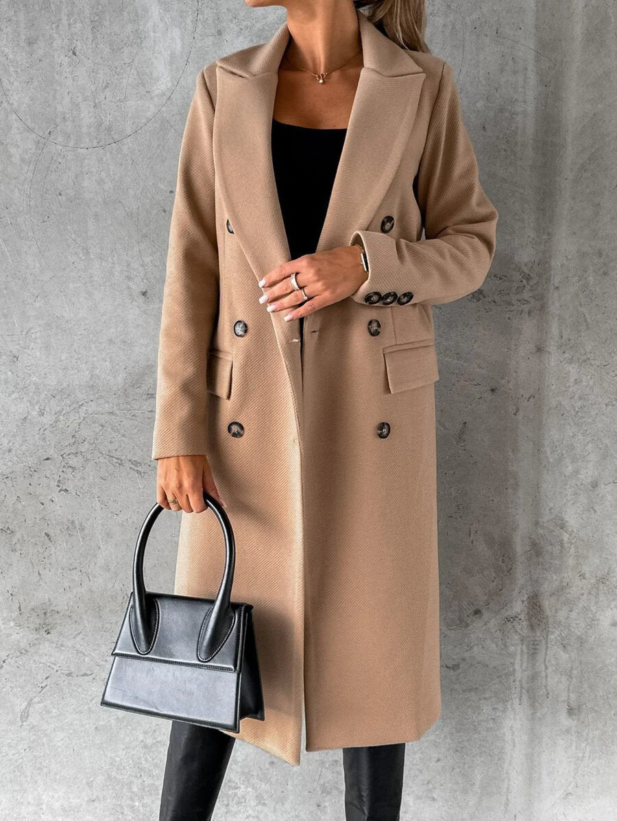 Women’s Timeless Double-Breasted Long Coat