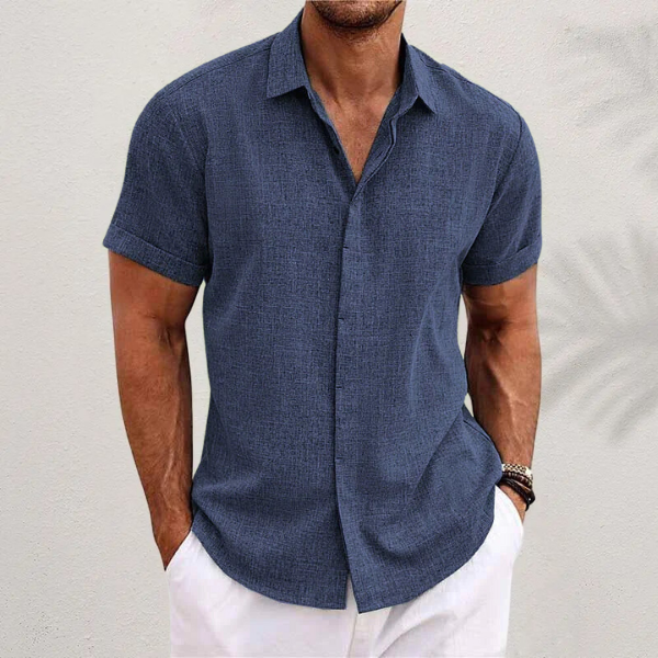 Liam - Men’s Classic Short-Sleeve Linen Shirt