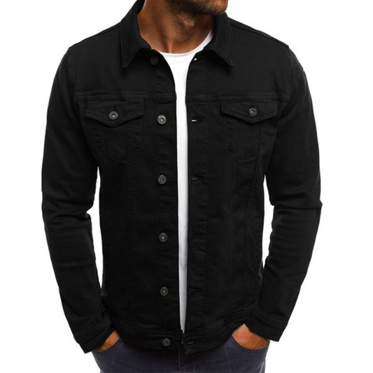 Casual Men’s Button-Up Denim Jacket