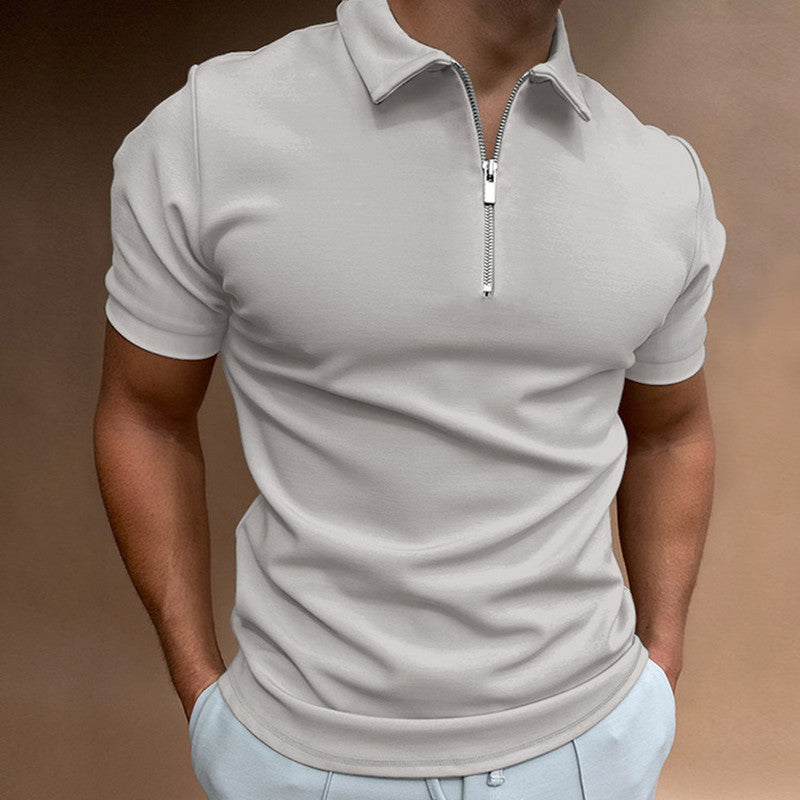 Men’s Zip-Up Polo Shirt