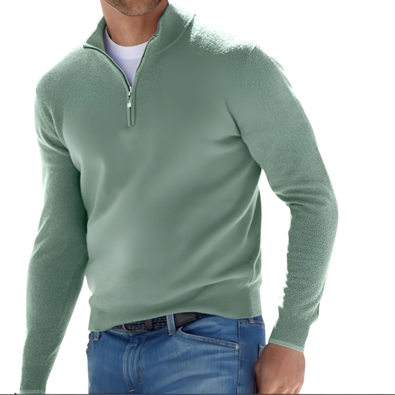 Men’s Classic Quarter-Zip Knitted Sweater