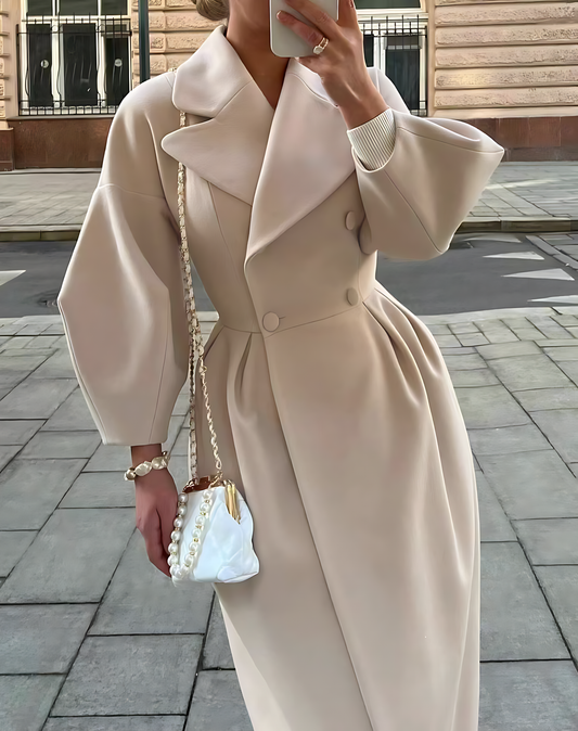 Women’s Double-Breasted Long Trench Coat