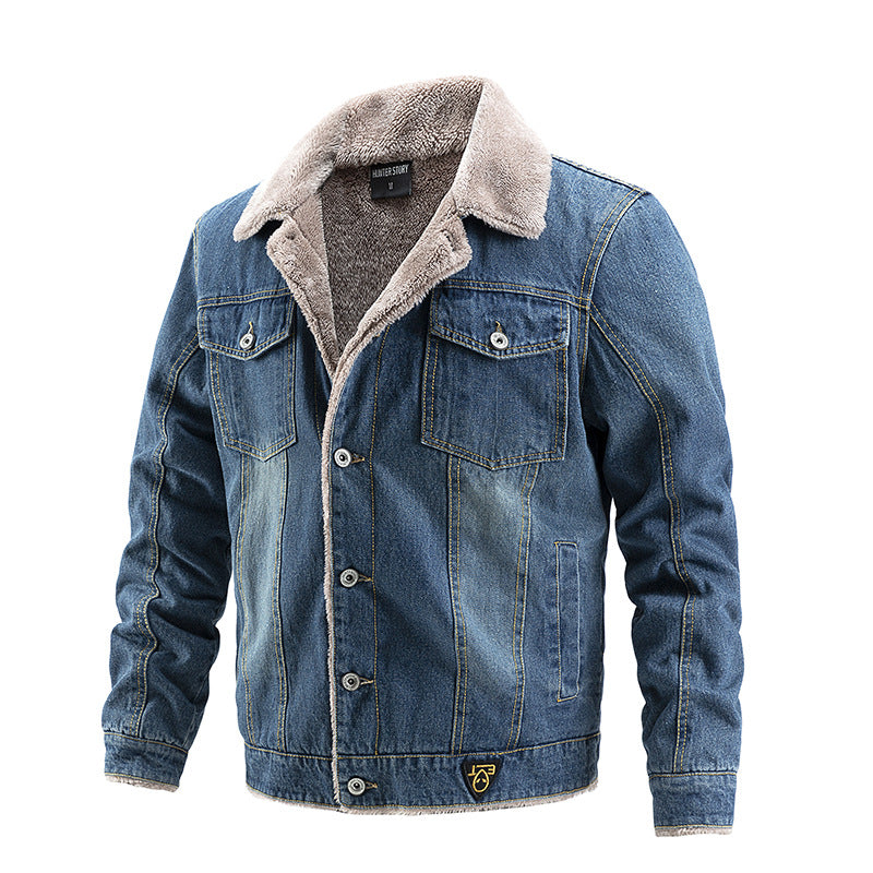 Men’s Comfortable Sherpa-Lined Denim Jacket
