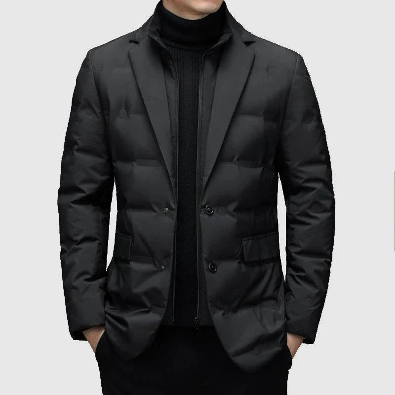 Men’s Quilted Blazer Jacket with Insulated Padding