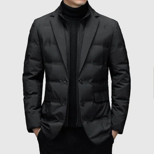 Men’s Quilted Blazer Jacket with Insulated Padding
