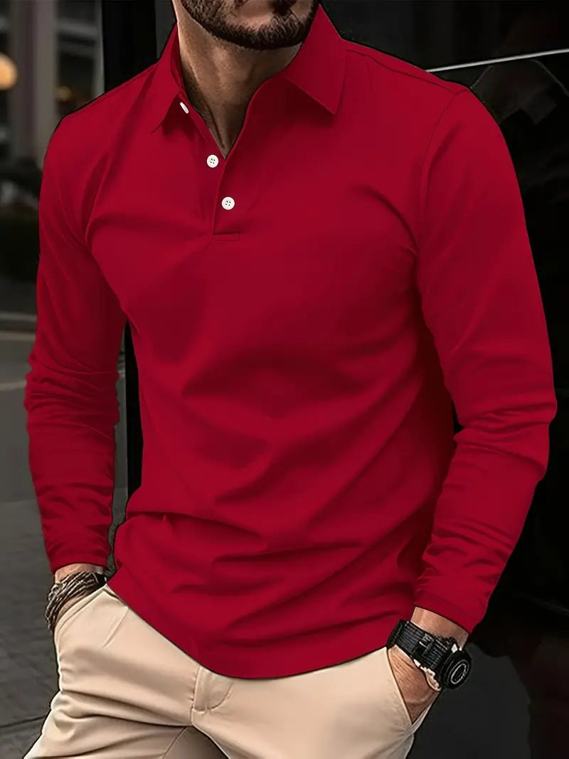 Men’s Classic Long-Sleeve Polo Shirt