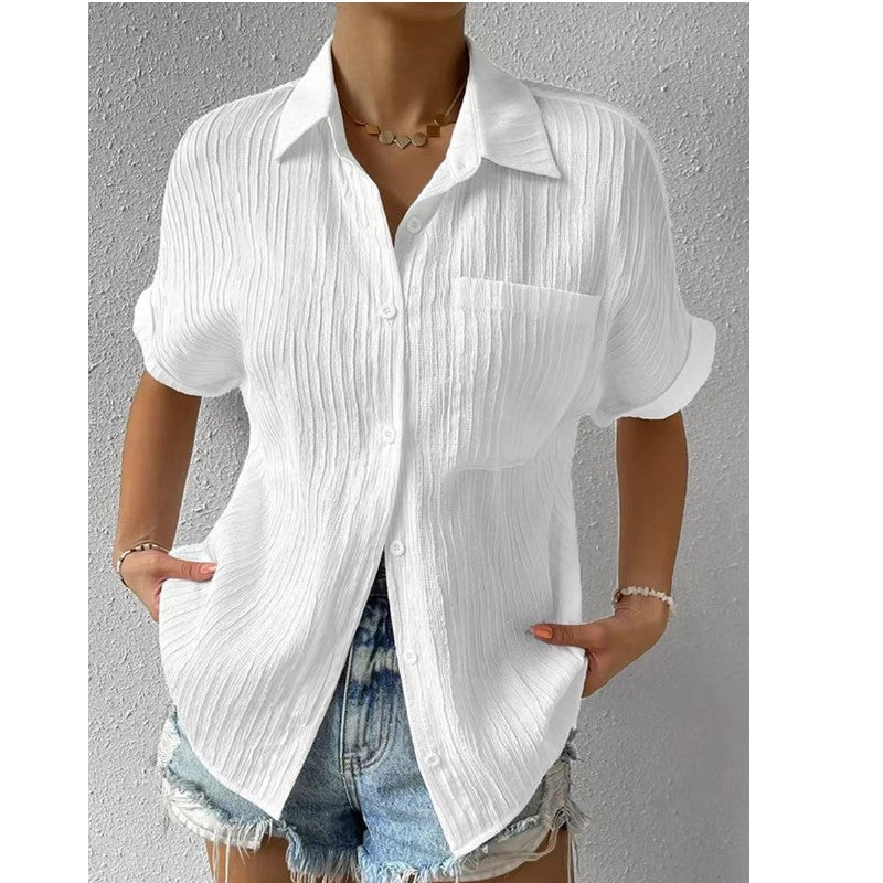 Women’s Lightweight Cotton Button-Up Shirt