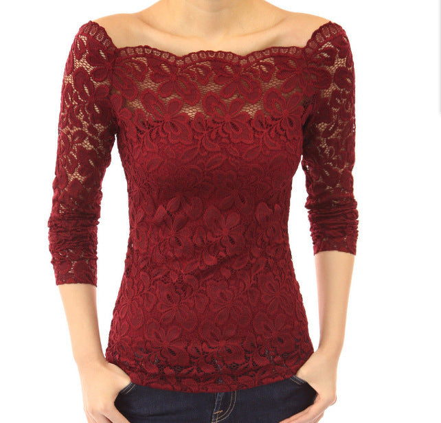 Emma - Elegant Floral Lace Top for Women