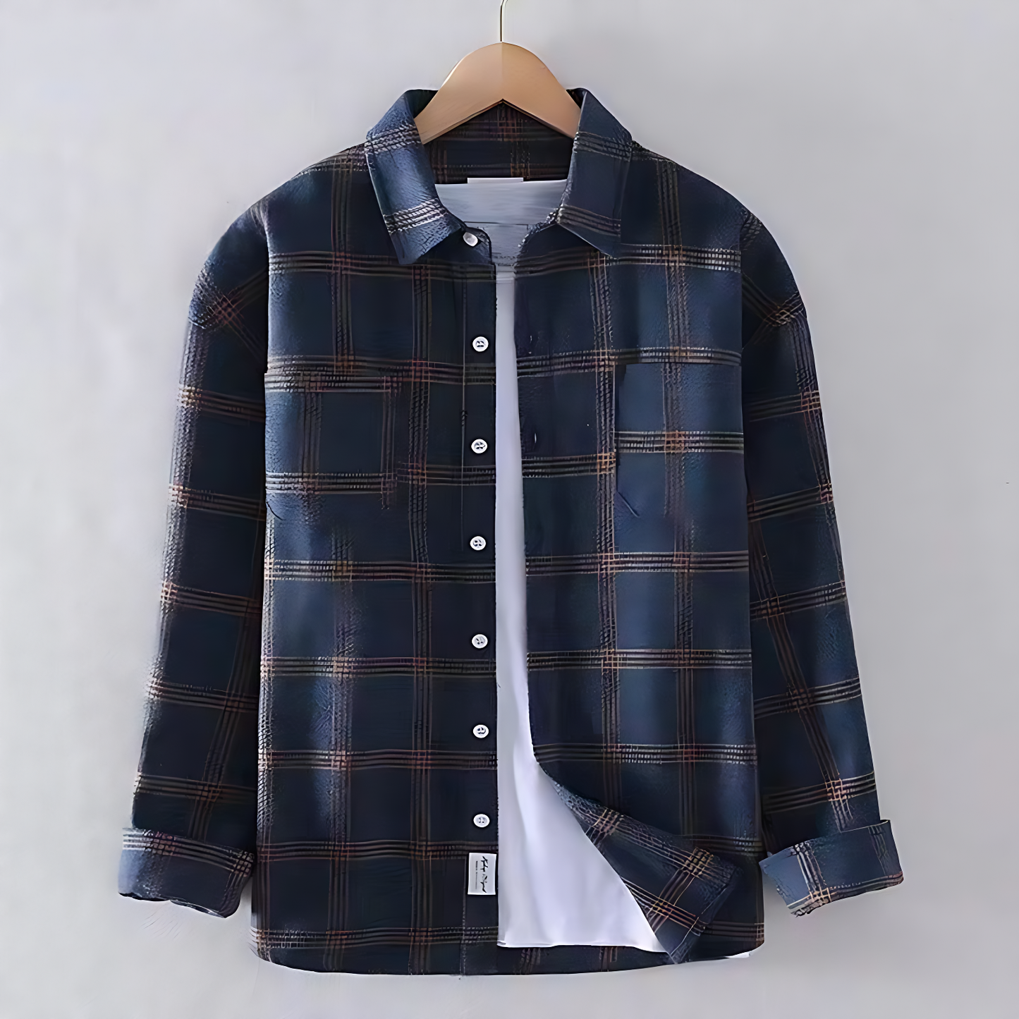 Men’s Casual Flannel Checkered Shirt - Classic Plaid Design