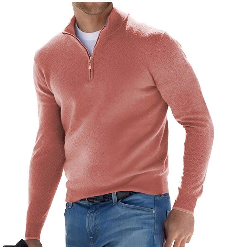 Men’s Classic Quarter-Zip Knitted Sweater