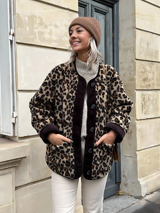 Women’s Cozy Chic Leopard Cardigan