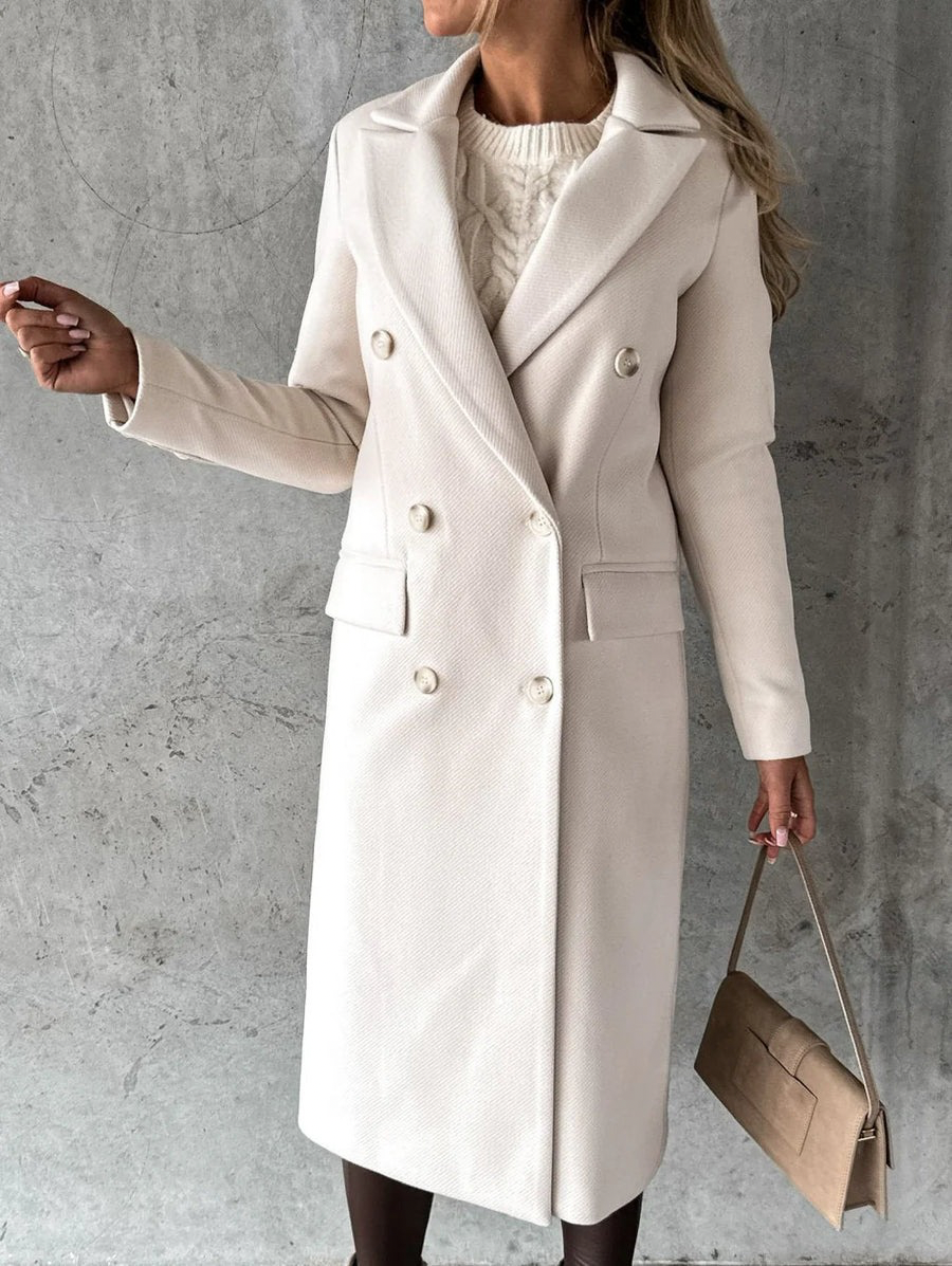 Women’s Timeless Double-Breasted Long Coat