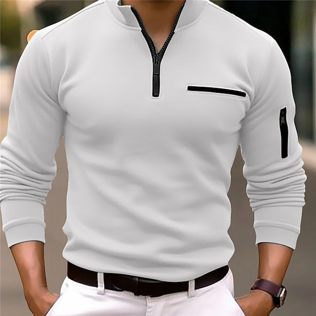 Men’s Slim-Fit Quarter-Zip Pullover