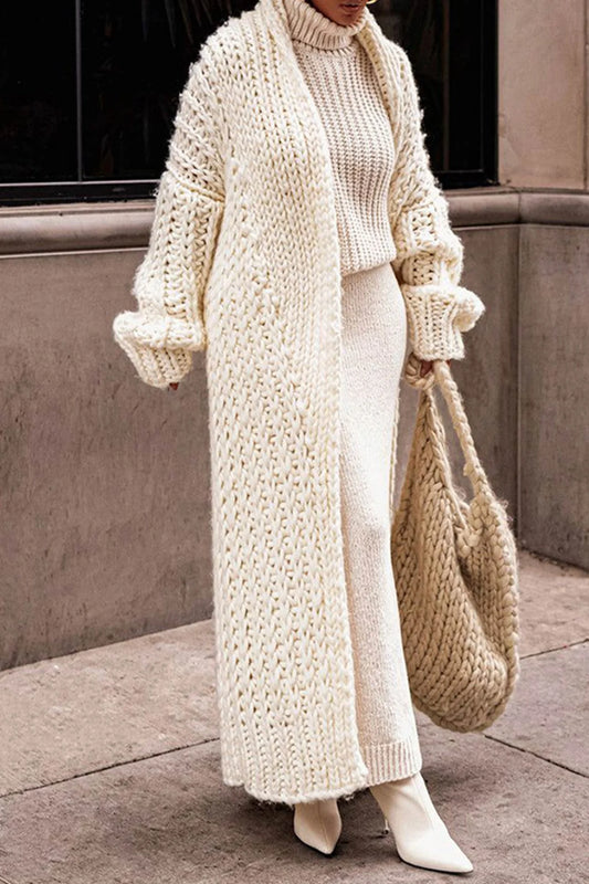 Women’s Chunky Knit Maxi Cardigan