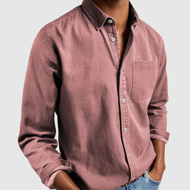 Men’s Casual Long Sleeve Cotton Shirt