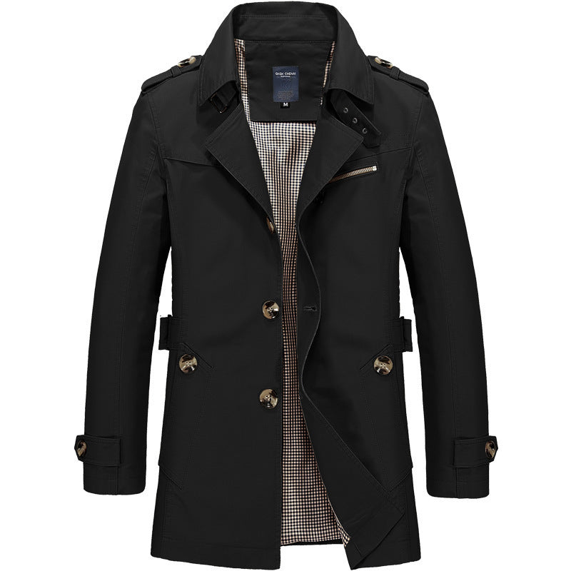 Men’s Classic Double-Breasted Trench Coat