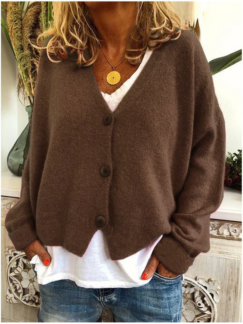 Soft Knit V-Neck Cardigan for Women