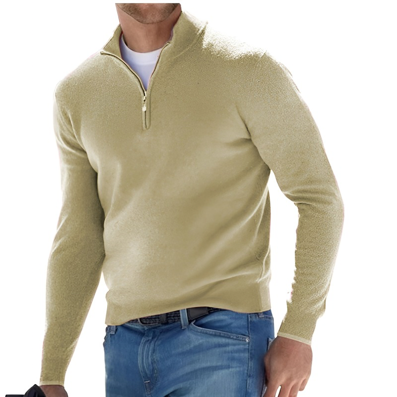 Men’s Classic Quarter-Zip Knitted Sweater