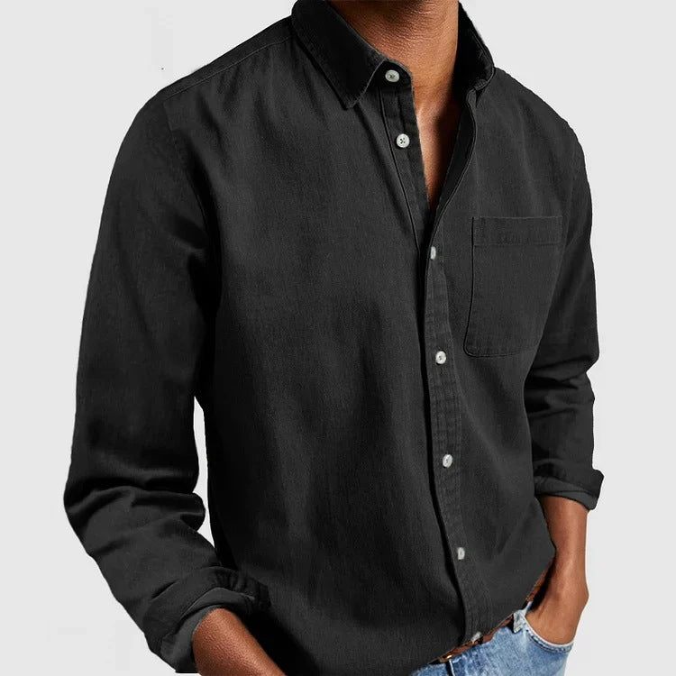 Men’s Casual Long Sleeve Cotton Shirt