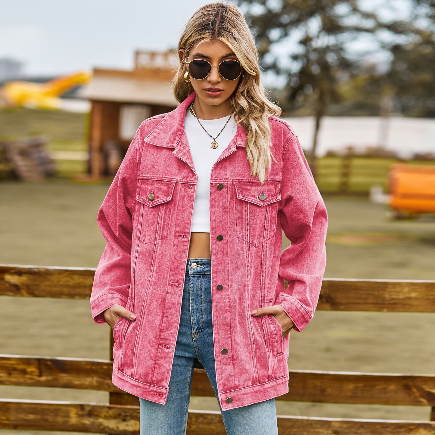 Oversized Denim Jacket for Women