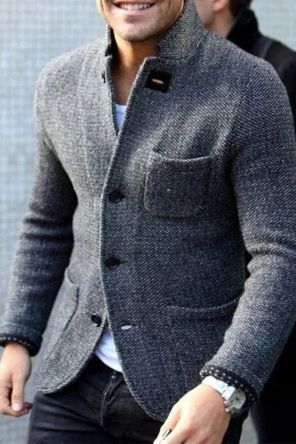 Men’s Modern Wool-Blend Blazer Jacket
