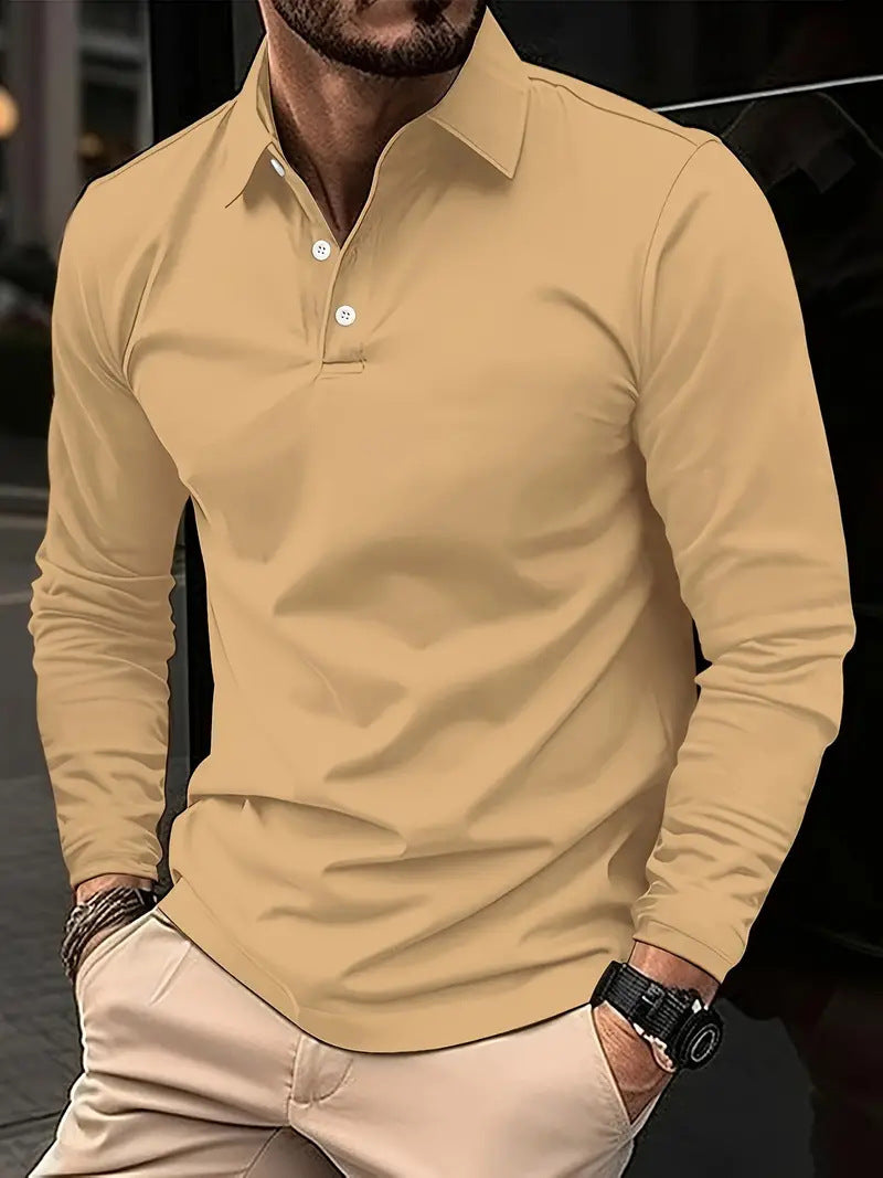 Men’s Classic Long-Sleeve Polo Shirt
