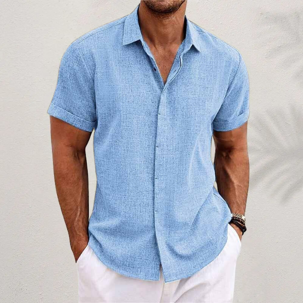 Liam - Men’s Classic Short-Sleeve Linen Shirt