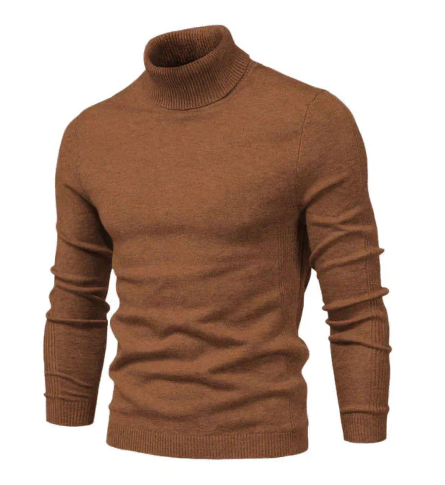 Soft Knitted Turtleneck Sweater for Men