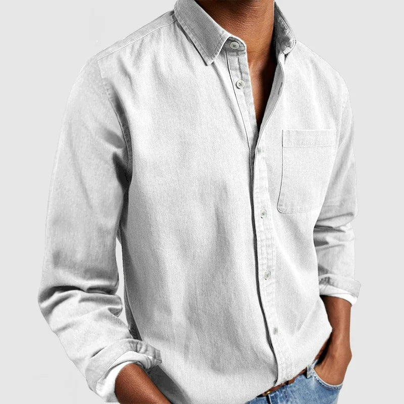 Men’s Casual Long Sleeve Cotton Shirt