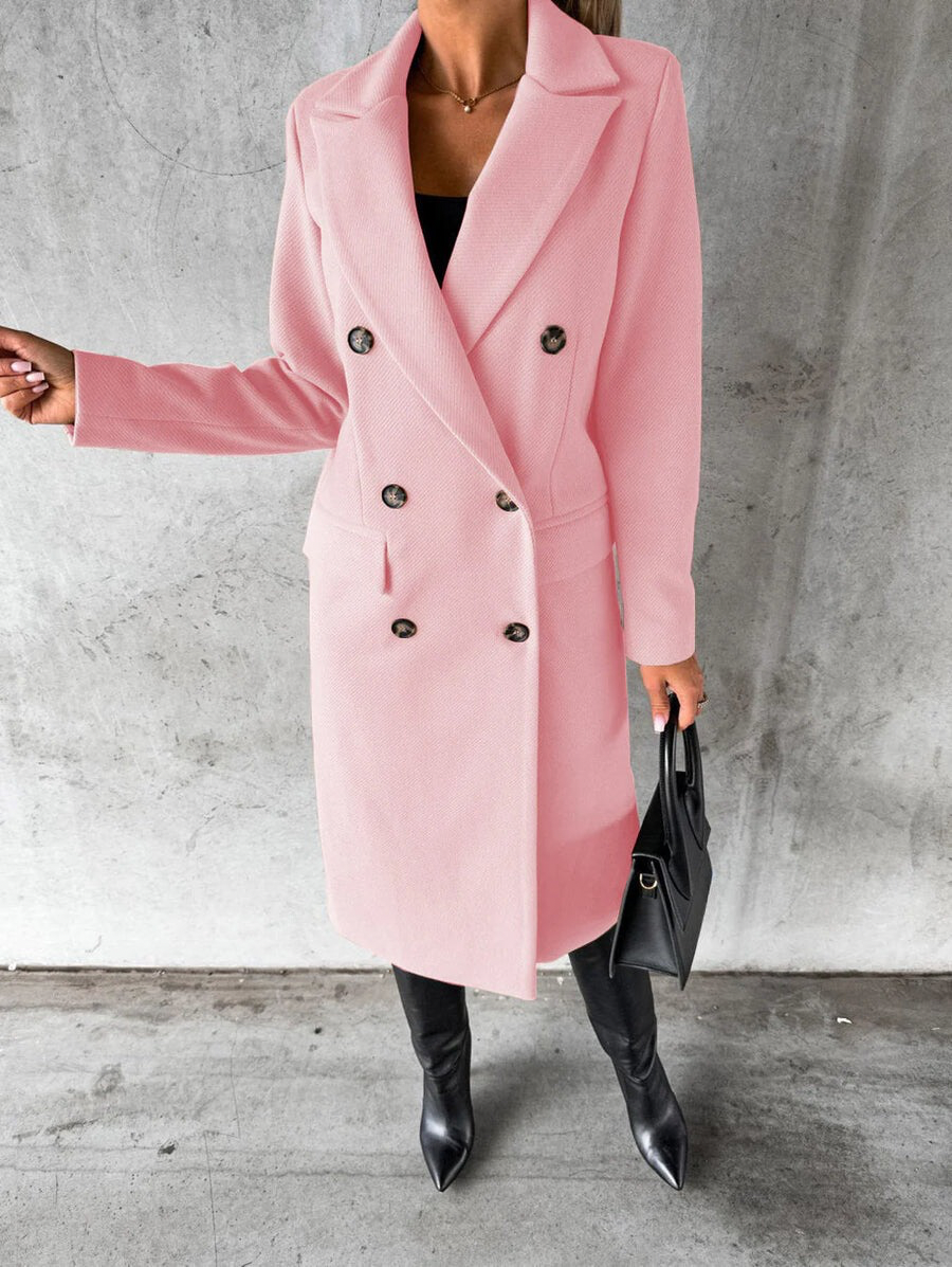 Women’s Timeless Double-Breasted Long Coat