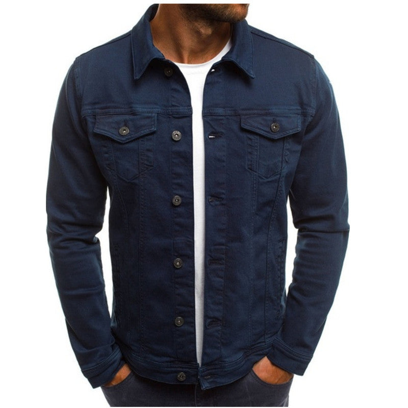 Casual Men’s Button-Up Denim Jacket