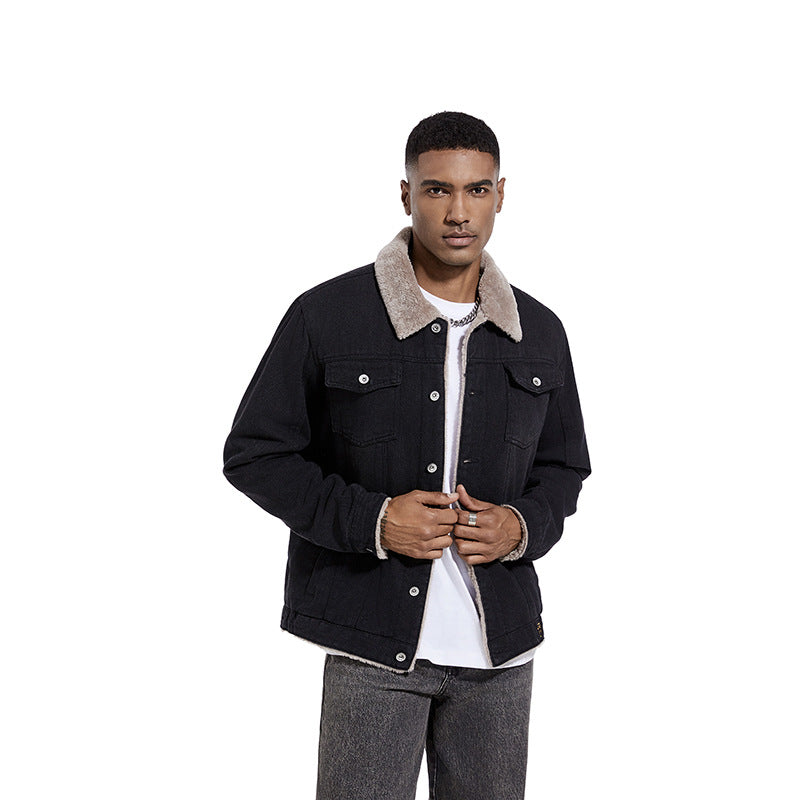 Men’s Comfortable Sherpa-Lined Denim Jacket
