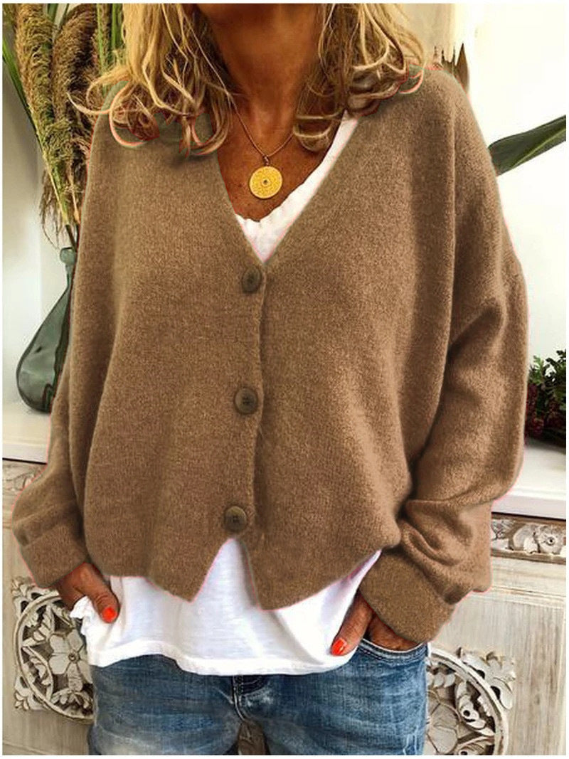 Soft Knit V-Neck Cardigan for Women