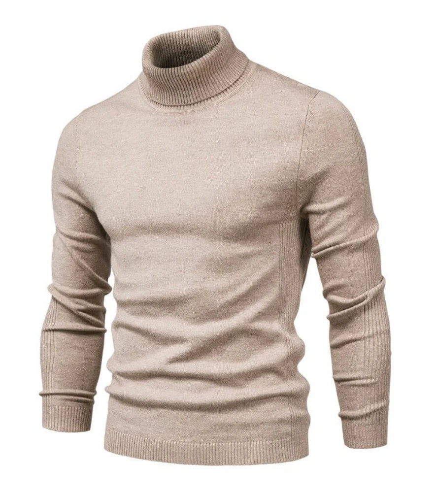 Soft Knitted Turtleneck Sweater for Men