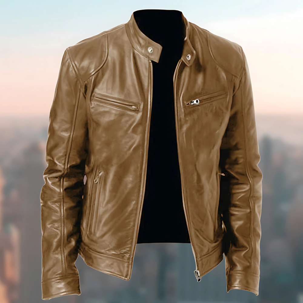 Men’s Classic Leather Biker Jacket