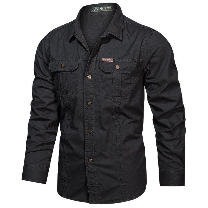 Durable Cotton Long-Sleeve Shirt for Men