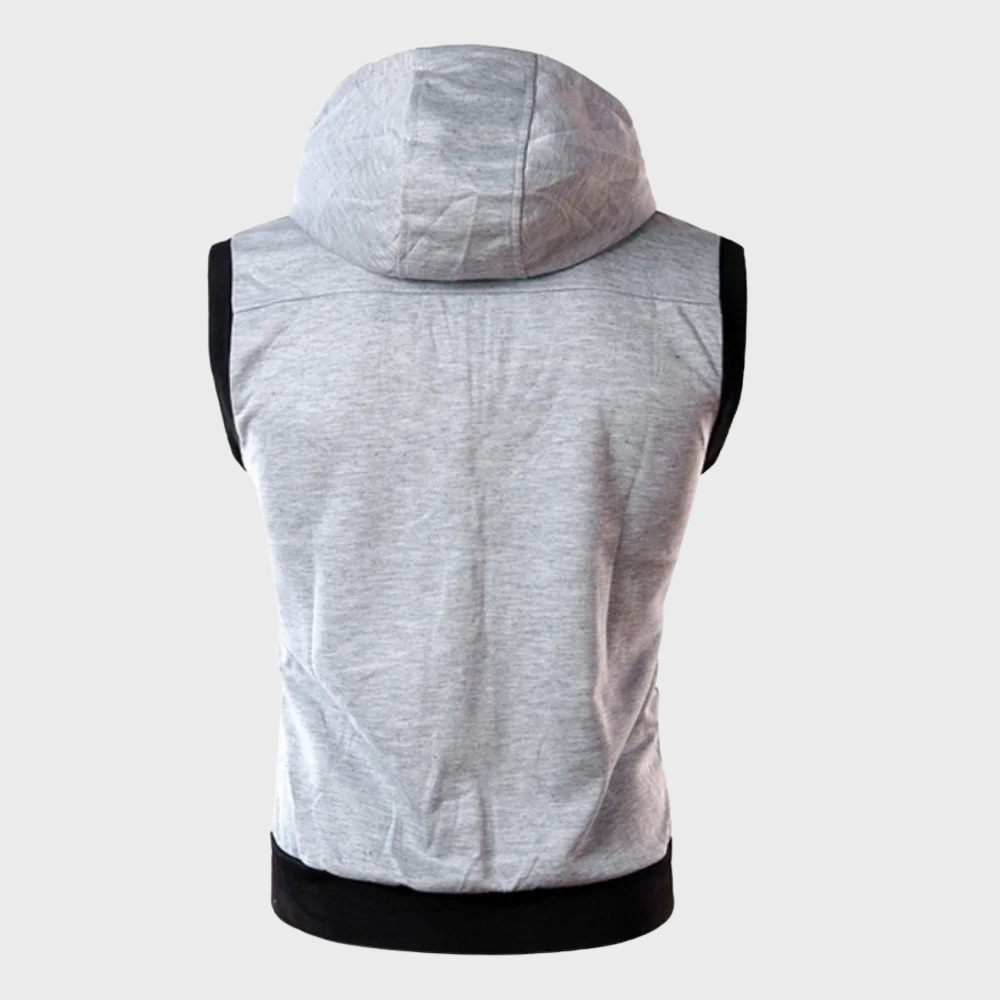 Launo | Sleeveless Hooded Cardigan For Men