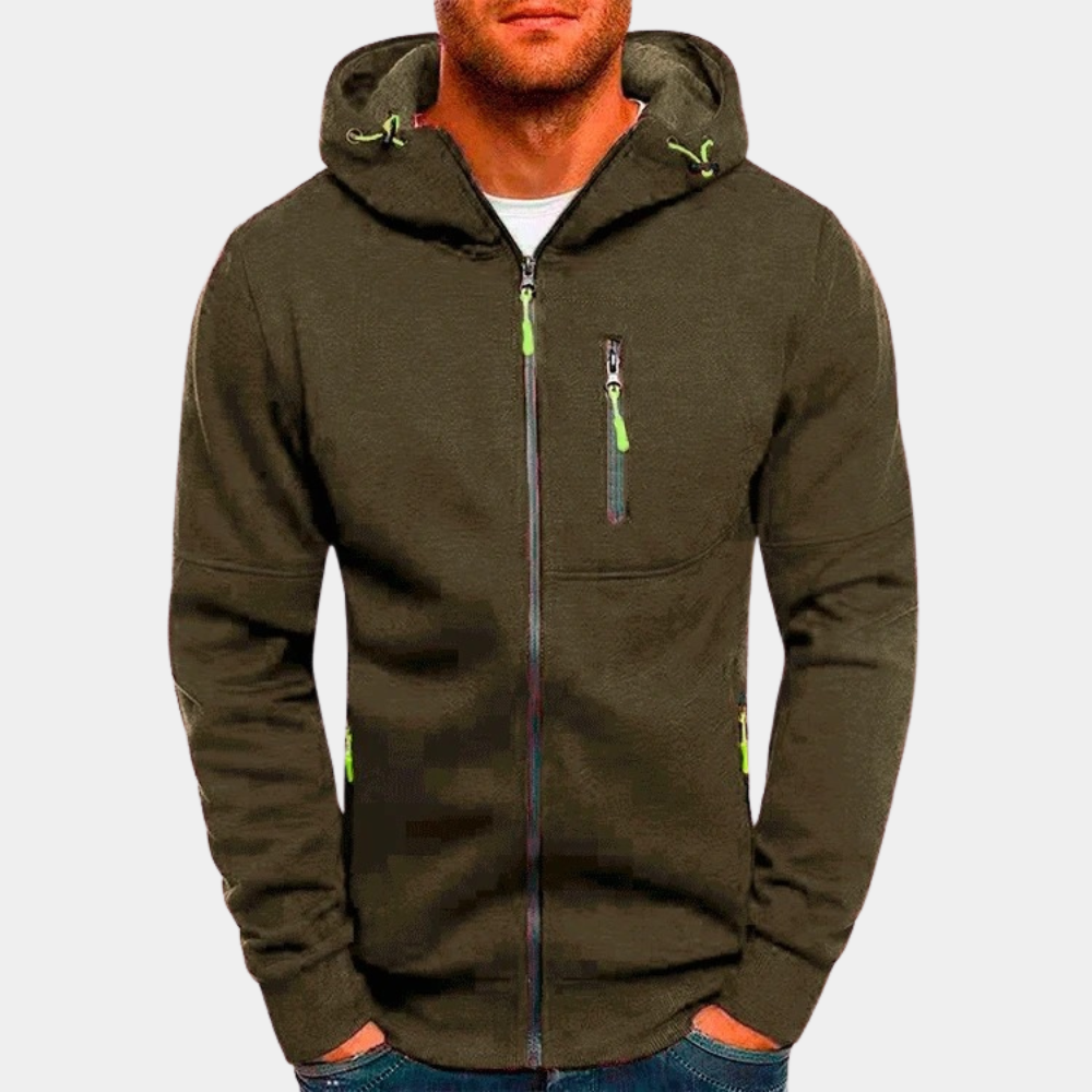 Jacks | Men's Zip-Up Hooded Sweater with Practical Design