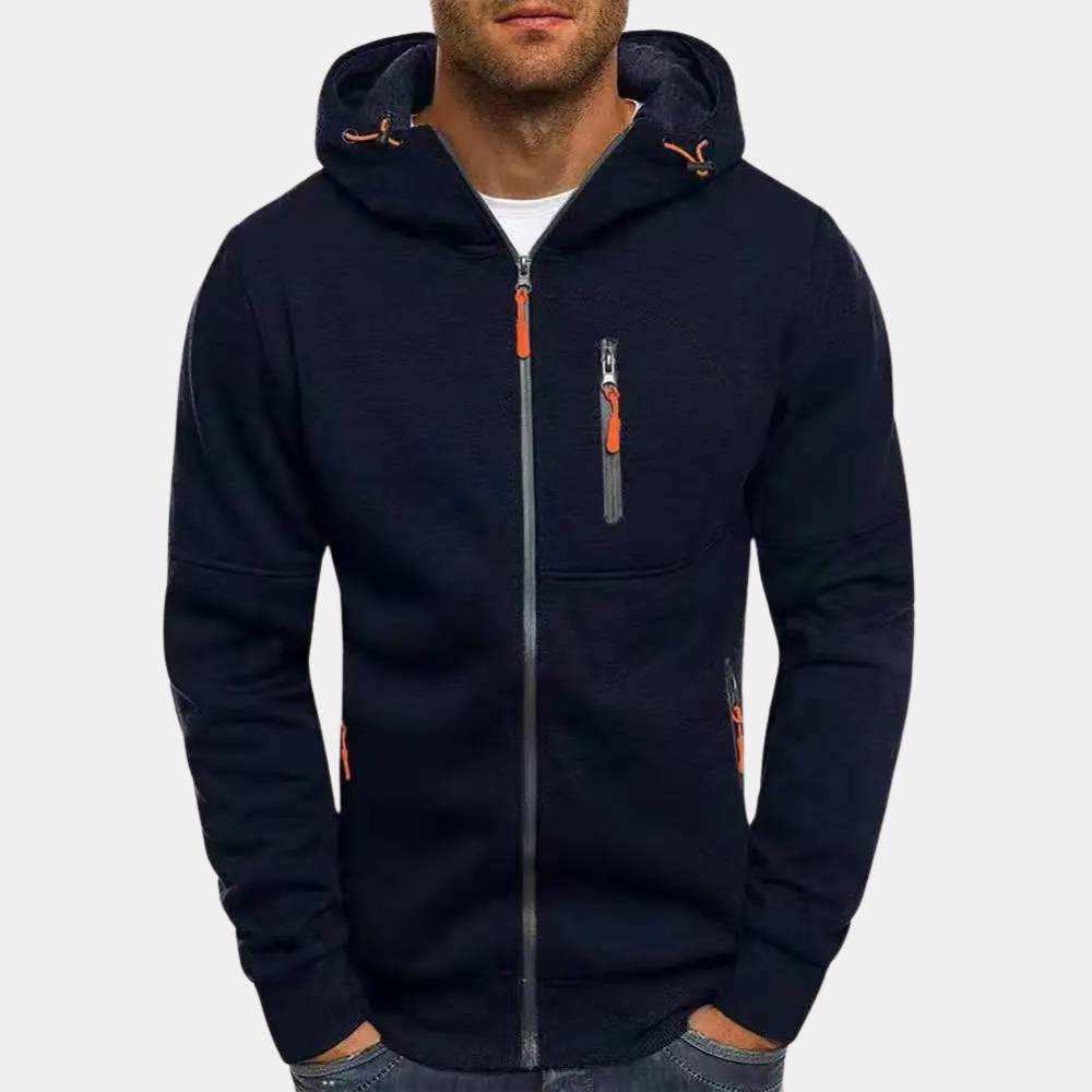 Jacks | Men's Zip-Up Hooded Sweater with Practical Design