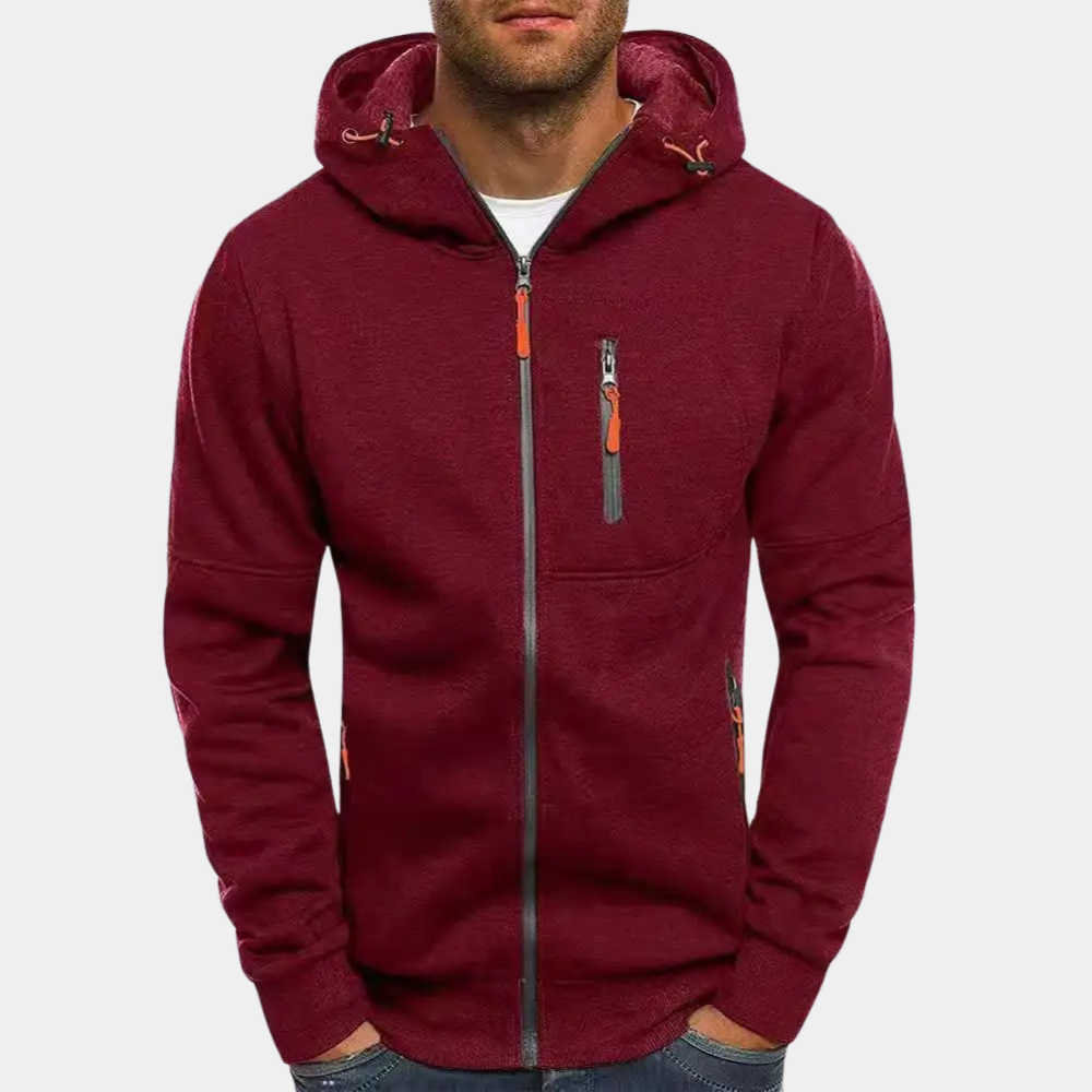 Jacks | Men's Zip-Up Hooded Sweater with Practical Design