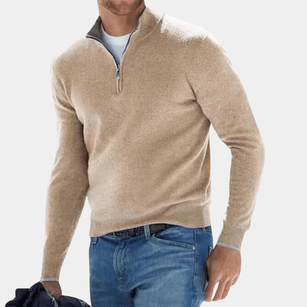 Harvey | Men's Simple Half Zip Sweater